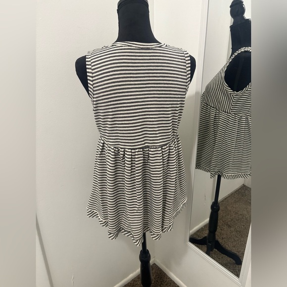 Ces Femme Black and White Striped Blouse NWOT - Picture 2 of 10